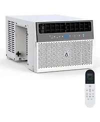 Gaomon 8,000 Btu Window Air Conditioner - Dehumidify & Fan Modes, Quiet, Easy to Install, Remote Control Included, Saddle-Style Design