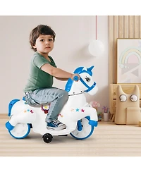 Akiudex 12V Ride On Unicorn Horse Toy Car with Galloping Mode