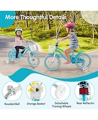 Akiudex Kids Bike with Basket and Dual Brake System for Ages 3 to 8