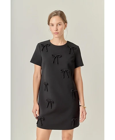 English Factory Women's Bow Detailed Mini Dress