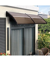 Costway 40''x 40'' Window Awning Door Canopy Outdoor Front Door