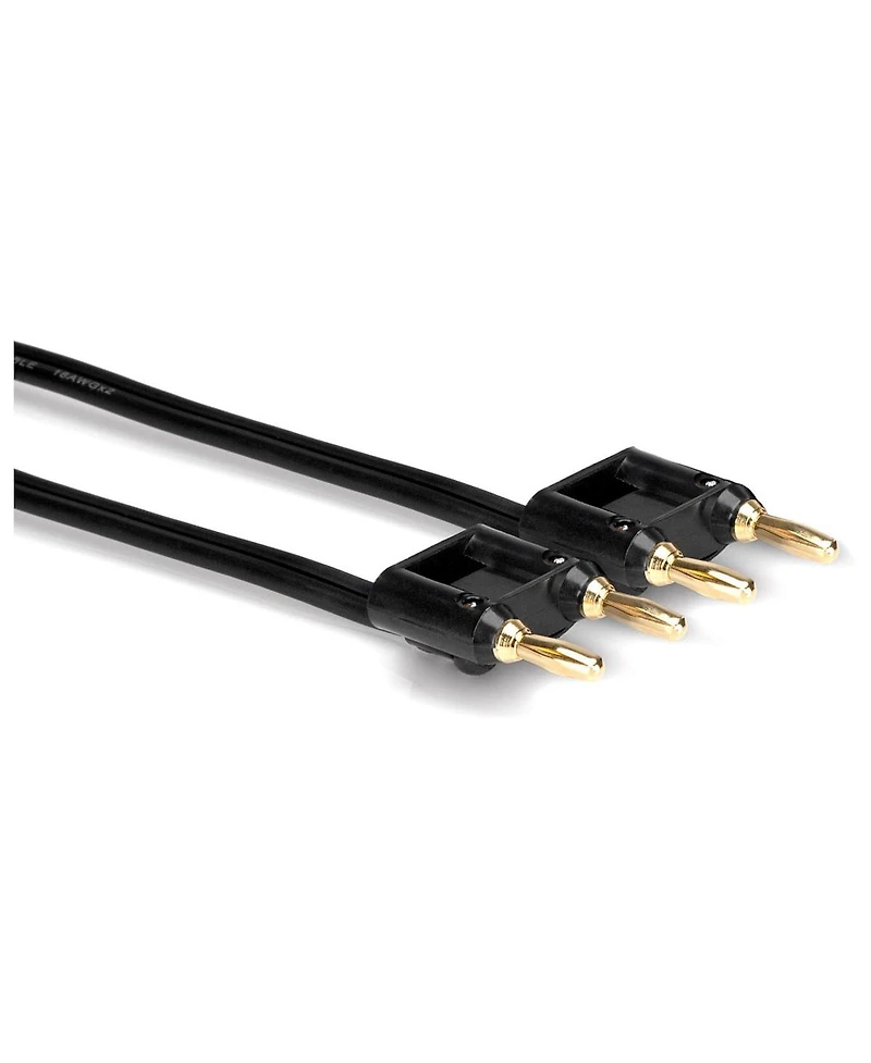Hosa Technology 50' Dual Banana Male to Dual Banana Male Speaker Cable, Black Zip-Style Jacket
