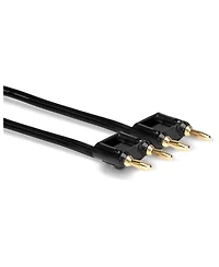 Hosa Technology 50' Dual Banana Male to Dual Banana Male Speaker Cable, Black Zip-Style Jacket