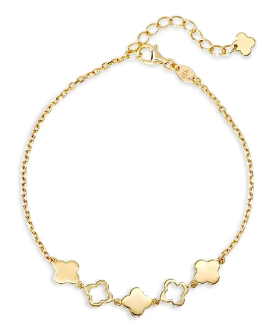Devata Clover Chain Bracelet in 14K Gold, 6.5 in adj to 7.5 in, approx. 2.9 grams.