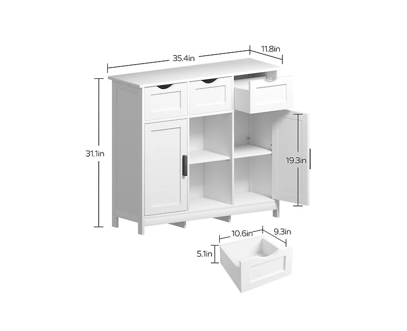 Casainc Accent Storage Cabinets with Drawers and Shelves