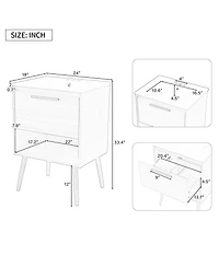 Casainc 24" Bathroom Vanity with Sink, Natural Mdf Cabinet with Drawer