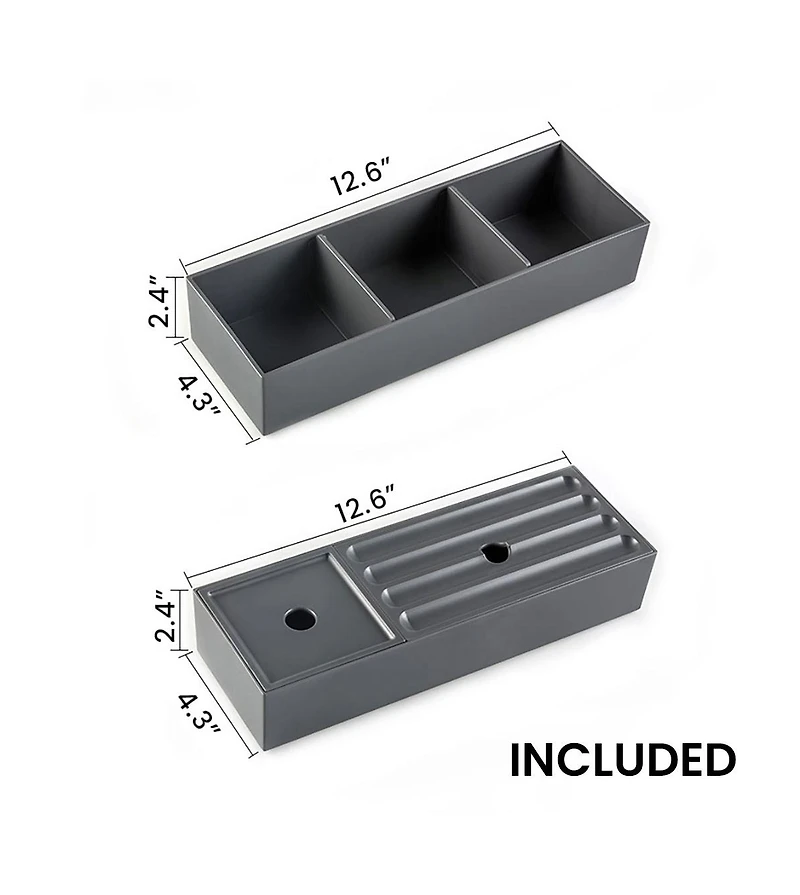 Casainc Etna 36" Wall-Mounted Vanity With Ceramic Sink and Striped Look, Pre-Assembled Design