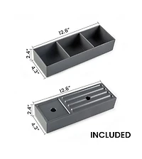 Casainc Etna 36" Wall-Mounted Vanity With Ceramic Sink and Striped Look, Pre-Assembled Design