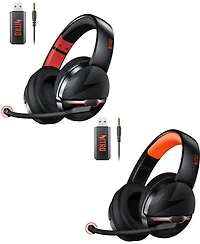 Acer 2.4GHz Flex Wireless Gaming Headset | Red + Orange | 100H Battery, 50mm Drivers, Noise-Canceling Mic | Bluetooth 5.3, 3.5mm | PS4, Pc, Music, Mee