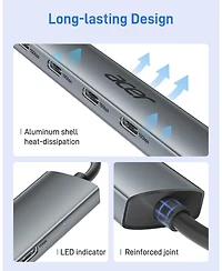Acer Usb-c Hub, 10Gbps Type-c Splitter with 4 Usb-c 3.2 Ports