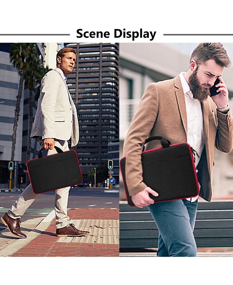 Laptop Sleeve 13-14" Case Briefcase Compatible with MacBook Pro M4/M3/M2/M1 All Model of 13.3"Mac Air/Pro, Xps 13 14, Most Popular 13"-14" Notebooks