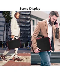 Laptop Sleeve 13-14" Case Briefcase Compatible with MacBook Pro M4/M3/M2/M1 All Model of 13.3"Mac Air/Pro, Xps 13 14, Most Popular 13"-14" Notebooks
