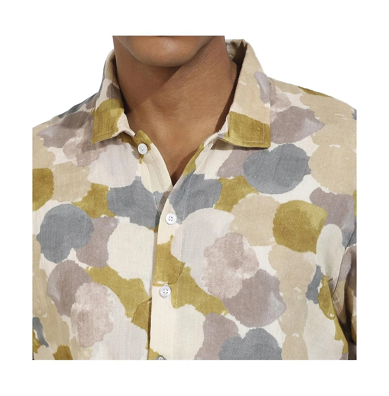 Campus Sutra Men's Multicolour Abstract Print Shirt