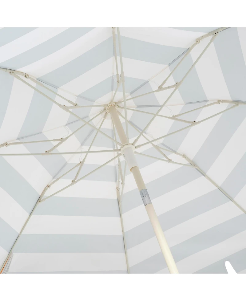 Sunnylife Compact Beach Umbrella: La Palma Sage Stripe