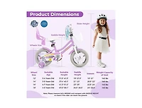 Akiudex Kids Bike with Basket and Doll Seat for Girls Ages 3 to 8
