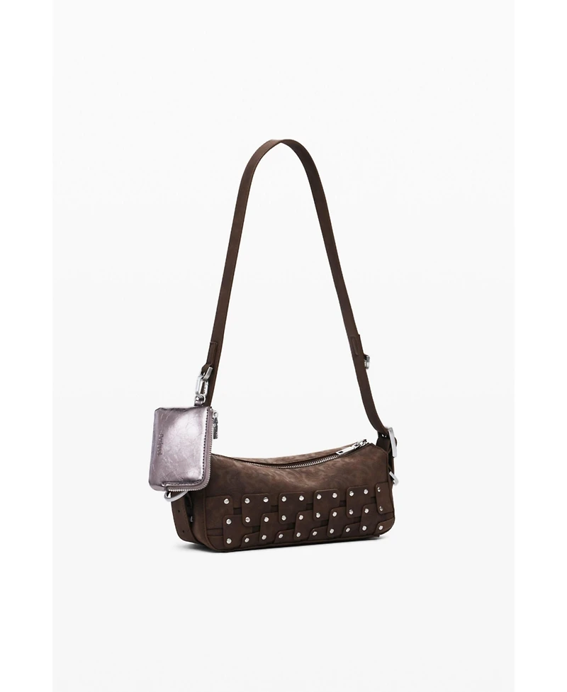 Desigual Women's Small studded patch baguette bag