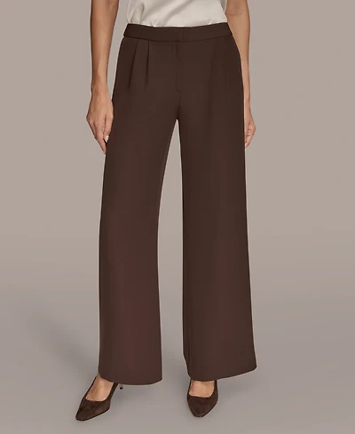 Donna Karan New York Women's Petites High Waist Wide Leg Pants, Regular & Petite