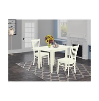 East West Furniture Dining Room Set Linen White