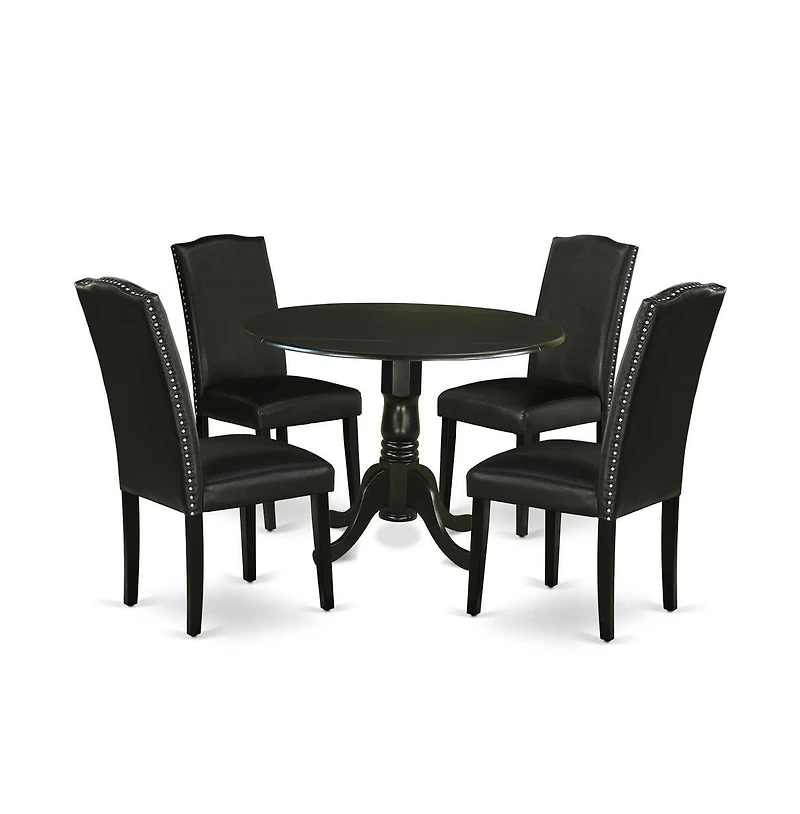 East West Furniture Dining Room Set Black