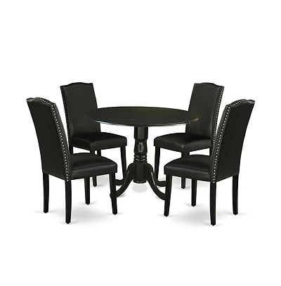 East West Furniture Dining Room Set Black