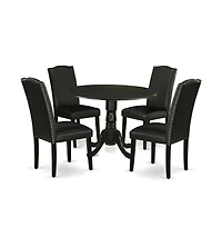 East West Furniture Dining Room Set Black