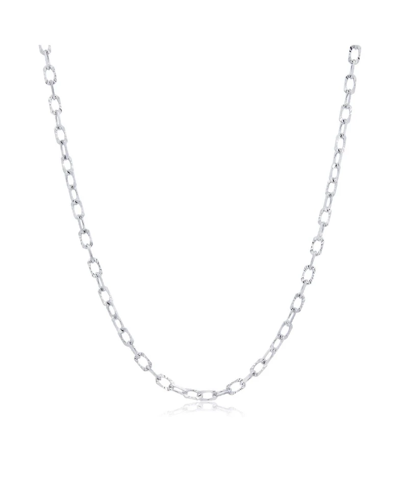 The Lovery Sparkle Cut Link Chain Necklace 14K Gold