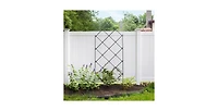 Slickblue Outdoor Wrought Iron Lattice Garden Trellis for Climbing Plants and Vines