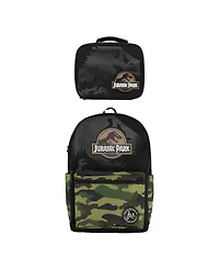 Jurassic Park Ingen Camo Adult 17" Backpack and Lunch Tote Set