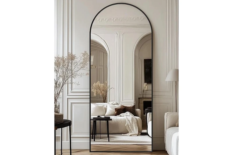 Antok Full Length Mirror, 68"x26" Floor Mirror, Arch Floor Standing Mirror Freestanding Arch Full Body with Stand for Bedroom, Hanging Mounted for Liv