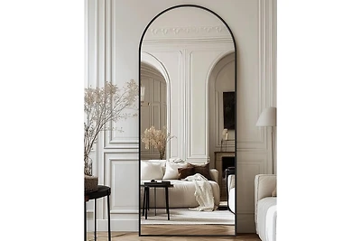 Antok Full Length Mirror, 68"x26" Floor Mirror, Arch Floor Standing Mirror Freestanding Arch Full Body with Stand for Bedroom, Hanging Mounted for Liv