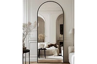 Antok Full Length Mirror, 68"x26" Floor Mirror, Arch Floor Standing Mirror Freestanding Arch Full Body with Stand for Bedroom, Hanging Mounted for Liv