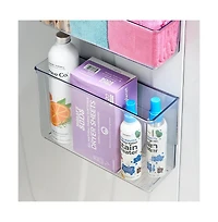 iDesign Recycled Plastic Large Laundry Room Magnetic Storage Bin, Clear