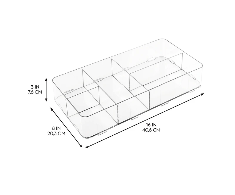 iDesign Interlocking Divided Drawer Organizer