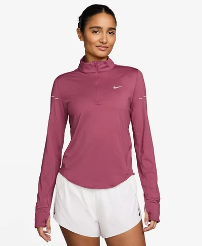 Nike Women's Swift Dri-fit Uv 1/4-Zip Running Top