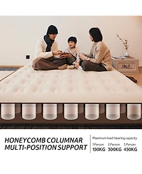 Naturehike 1/2/3 Person Self-Inflating Camping Air Mattresses,3 sizes Thick-Portable Lightweight Unmute-Sleeping Mat with Built-in Inflation Pump