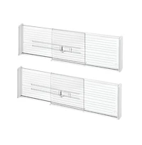 iDesign Expandable Plastic Deep Drawer Dividers - Set of 2 - Clear