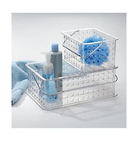 iDesign Large Stackable Shower Caddy Basket, Clear, Made in Usa