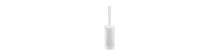 iDesign Plastic Toilet Brush and Holder for Bathroom - White