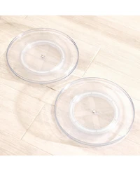 iDesign 14.5-Inch Round Lazy Susan Organizer - Set of 2 - Clear