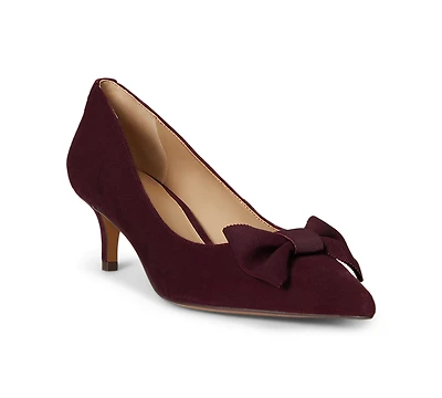 Lauren Ralph Women's Adrienne Suede Bow Pump
