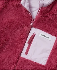 Lands' End Girls FeatherFree Reversible High Pile Insulated Jacket