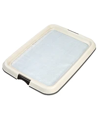 Iris Usa Pad Holder, Fits 17"x24" or Larger, Medium, Puppy Dog Pad Hoder, Secured Latches, Non-Skid Rubber Feet, High Polish Finish for Easy