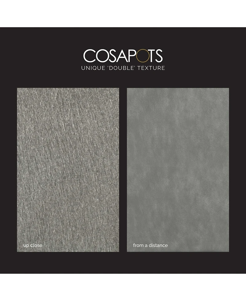 Cosapots Semplito Rectangular Planter - Concrete Stone Finish Fiberglass Indoor/Outdoor and Weather-Resistant Large