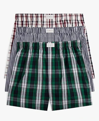 Tommy Hilfiger Men's 3-Pack Holiday Exclusive Woven Boxers