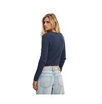 Cotton On Women's Crew Neck Cardigan