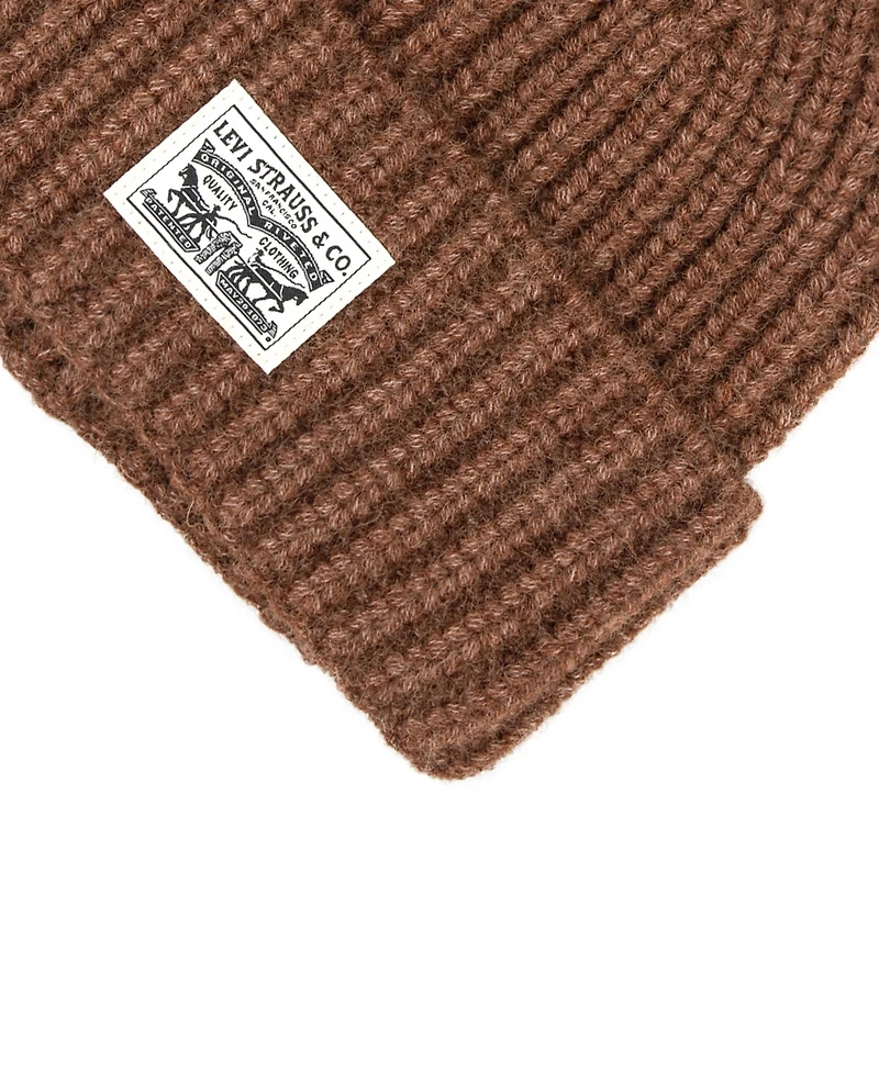 Levi's Men's Heathered Rib Knit Fashion Beanie