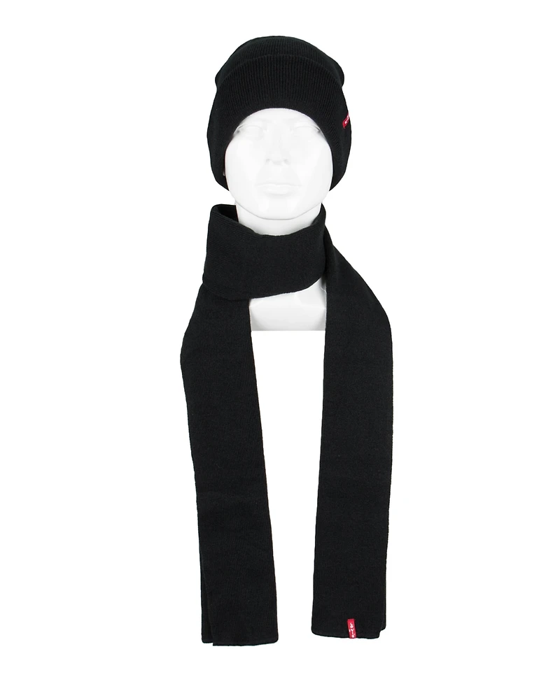 Levi's Men's 2-Piece Matching Beanie and Scarf Set