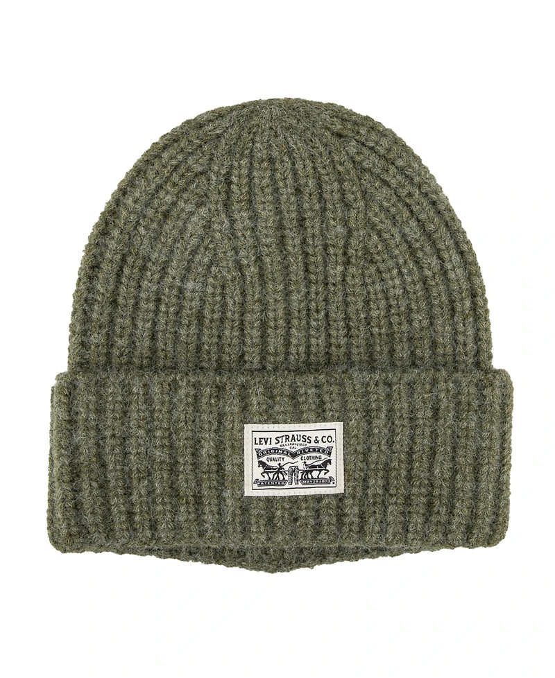 Levi's Men's Heathered Rib Knit Fashion Beanie