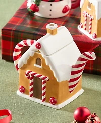 Certified International Santa's Retro Christmas 3-d Gingerbread Teapot