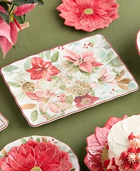 Certified International Winter Blooms Rectangular Platter